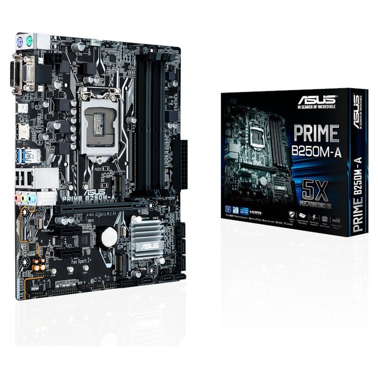 Bekijk afbeelding 3 van Asus B250M-A board, socket 1151, 4x DDR4 slot